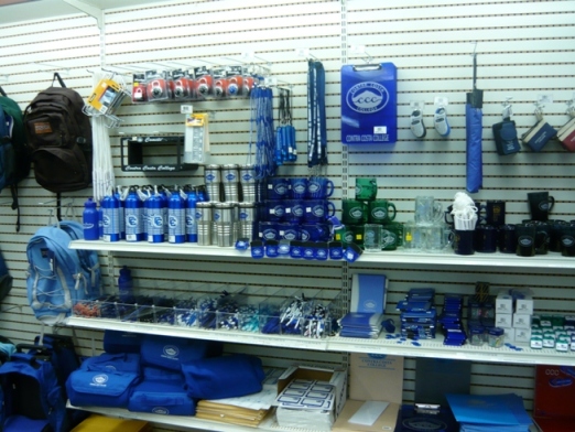 CCC Bookstore shelves are filled with useful items you can buy.